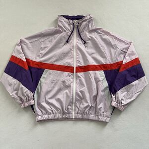 Urban Outfitters Purple Colorblock Retro Full-Zip Destiny Windbreaker Jacket S